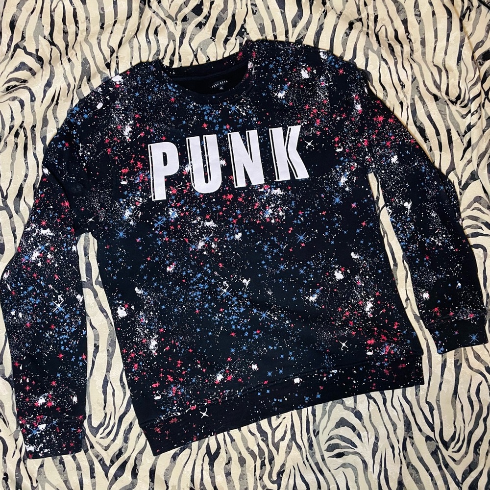 Punk Royal Paint Splatter Crewneck Sweatshirt 🔥XL